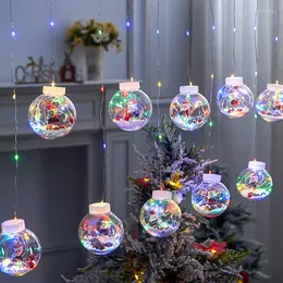 سلاسل LED الستار سلسلة Light Ball Santa Claus Christmas decortions للمنزل 2022 عيد الميلاد هدايا نويل الحلي Navidad سنة 2023