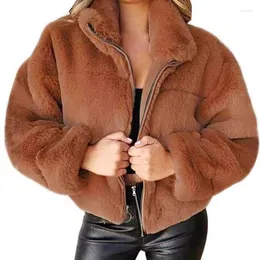 Frauen Pelz Lucyever Hohe Qualität Faux Mantel Frauen 2022 Herbst Winter Dicke Warme Plüsch Jacke Weiblichen Kurzen