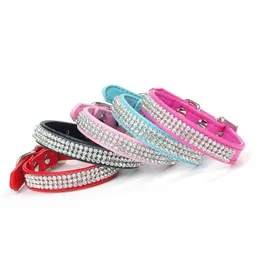 Collari per cani Guinzagli Collari per cani con strass Catena Cucciolo Scalabile Mti Colore Trazione Cintura in PU Animali domestici Cani Guinzaglio Girocolli Accessori 8 9 Dhhsn