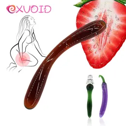 ビューティーアイテムExvoid Dugie Dildo Bez Wibratora Wibratorki Penis G Spot Masa Masturbator Zabawki Erotyczne Dla Par Sexy Shop W Ksztacie Banana Crystal Oberyny