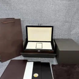مشاهدة مربعات مصنع المورد براون مع بطاقة PP Wooden Box Papers الأصلية يمكن تخصيص Watche