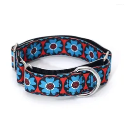 Dog Collars Personalized Fabric Super Strong Durable Reef Collar Martingale Medium To Large 3.8cm Wide Necklace