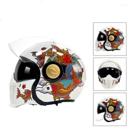 خوذات الدراجات النارية ملحقات الوجه الكامل خوذة دراجة نارية Capacete Casco de Moto Retro Motocross Racing Off Road Casque