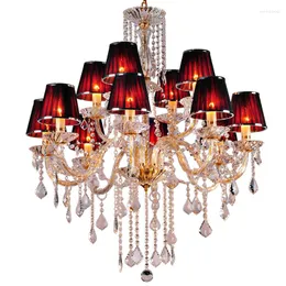 Żyrandole francuskie luksus kryształowy salon sypialnia światła domowe mini kryształy żyrandol do sypialni wiszące lampy zawieszenia