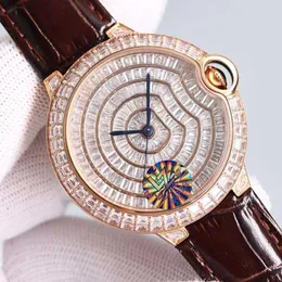 2023Wristwatches Mens Watch Automatic Mechanical Sapphire Square Diamond Gypsophila Watch 42mm Ladi Wristwatch High-End Montre de Luxe