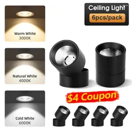 مصابيح سقف LED LED Surface Mount Spot Downlights 220V 15/10/7/5W بقع المصباح الإضاءة غرفة المعيش