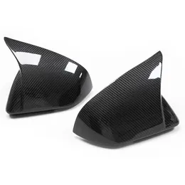 Dry Carbon Fiber Style Mirror Caps For Ford Mustang CEIB Horn Rearview Mirror Housing Side Wing