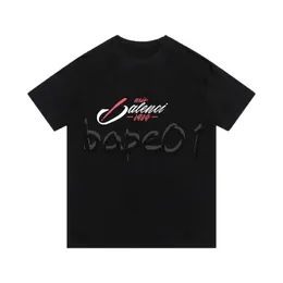 Modedesigner-Herren-T-Shirt, Luxus-Buchstabe, einfarbig, Rundhalsausschnitt, kurze Ärmel, lässig, locker, Damen-T-Shirt, Top, Schwarz, Weiß, asiatische Größe S-2XL