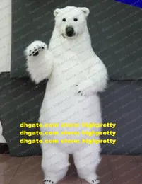 Traje de mascota de oso polar de oso de mar blanco Traje de personaje de dibujos animados para adultos Traje Abrir un centro comercial de negocios High Street zz4873