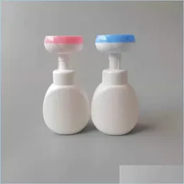 Packing Bottles 300Ml Flower Liquid Soap Dispenser Stamp Hand Pump Bottle Floral Foam Bubbler Handsoup Plastic Bathroom Trip Travel Dhp7K