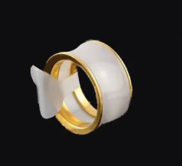 Модная белая черная дизайнерская дизайнерская кольцо Bague for Lady Women Party Lovers Lovers Lovers Gifting Jewelry NRJ