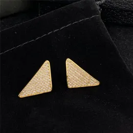 Klasik Altın Elmas Küpe Partisi Göster Tarih Charm Studs Kadın Rhinestone Dangler ile Kutu