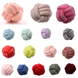Soft Knot Pillow Ball Cushions Bed Stuffed Home Decor Cushion Plush Throw Knotted 220507