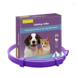 Collari per cani 1PC Pet Calm Collar Allevia l'ansia Gatto e pacifica la cinghia regolabile in TPR per il collo Rimuovi i rifornimenti di protezione dell'irrequietezza