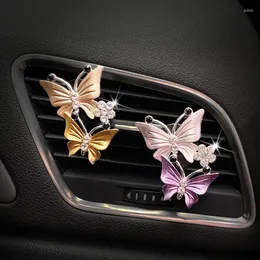Dekoracje wnętrz 2022 Akcesoria samochodowe Dziewczyny Butterfly Air Vent Clip Flaving for Auto odświeżacz w dekoracji hurtowej