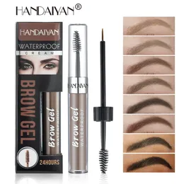 Handaiyan Tint Brow Tint Водонепроницаемые кремовые глазные бровь Гель карандаш карандаш с двойными головками с кистью 8 оттенков кожи легко до Uselong Последние 24 часа макияж