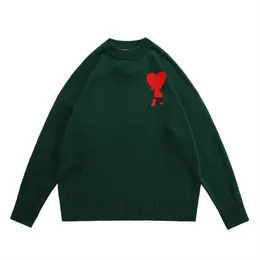 남자 스웨터 러브 스웨터 가을과 겨울 프랑스 심장 로고 자수 둥근 목격 스웨터 패션 브랜드 커플 탑
