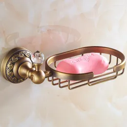 Soap Dishes Retro Carved Lurxy Bathroom Antique Bronze Finish Basket Dish Holder Accessories Furniture 3706ZF