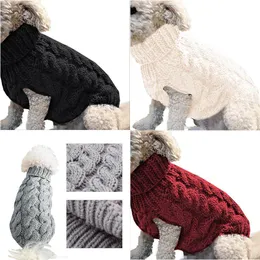 Winter hält warme Hundebekleidung Kleidung Weich gestrickt Haustier liefert Multi -Farbe