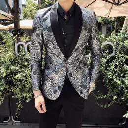 Men's Suits Mens Casual Wear African Print Blazers Masculino Slim Fit Club Outfits Vetement Homme 2022 Veste Mariage Lentejuela Hombre