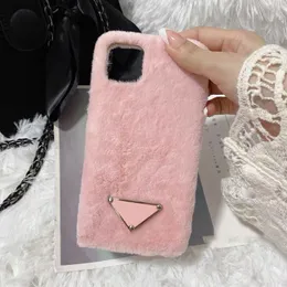 iPhone 13 12 11 Pro Max X XS XR XSMAX 디자이너 럭셔리 iPhone Cover Classic Letters Furry Phone Case