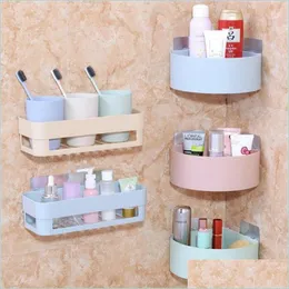 Bathroom Shelves Bathroom Shees Organizer Toilet Adhesive Shampoo Gel Storage Basket Decoration Corner Shower Shelf Rack Accessories Dhixo