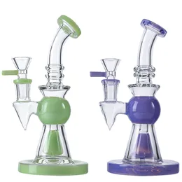Pyramid Design Glass Bong Hookahs Short Nect Mouthpiece Water Pipes Showerhead Perc Oil Dab Rigs With Bowl 14mm Female Joint Heady Glass Bongs