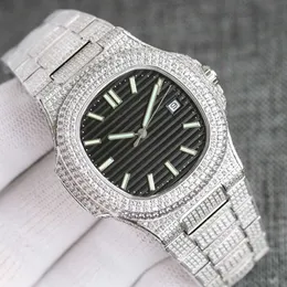 V7HC armbandsur Diamond Watch Casual Mens Watch Automatic Mechanical Wristwatch 40mm Stainls Steel Strap Sapphire Life Waterproof Montre de Luxe