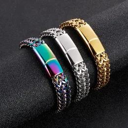 Double Row Titanium Steel Keel Chain Bracelets Vintage Men Stainless Steel Jewelry