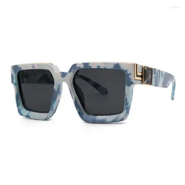 Solglasögon 2022 Fashion Cool Unique Blue Sky White Cloud Style Millionaires Brand Design Sun Glasses