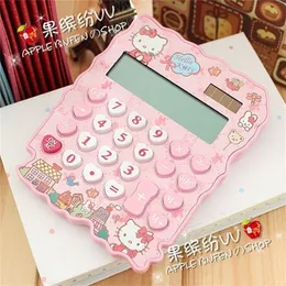 12 Digits Solar Cute Kitty Calculator Clear With Pen And Notebook Calculated Calculadoras Learn Gifts Blessings 220510