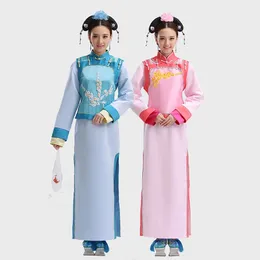 Elegant stage wear Chinese ancient Qing Dynasty princess dress Asian vintage costume Embroidered gown Film TV performance Apparel