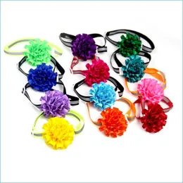 Dog Collars Leashes Reflective Flowers Animal Collar Puppy Dress Up Chokers Cute Necktie Charm Chien Pet Supplies Dog Cat 1 41Fj C Dhx1P