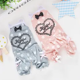 Dog Apparel Designer Pet Clothing For Animal Est Lace Floral Yorkshire Chihuahua Summer Cooling Costume Overall Puppy Cat Goods