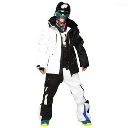 Skiing Suits 2022 Winter Men Snowboarding Sets Waterproof Warm Outdoor Camping Hiking Hooded Jacket With Pants Ski Suit Pant