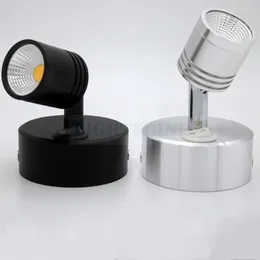 Lâmpadas de mesa Exibir gabinete LED LED sem fio Lâmpada de bateria aberta Jóia de teto montado Jóia Removável 3 W 5 Cob Spotlights