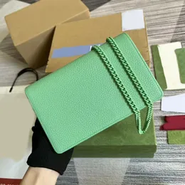 Designer de luxo de Gigi Marmmont envelope bolsa de ombro de couro de bezerro real com bolsas de mensagens de resina 6 Compartimentos de cartas