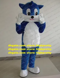 Прекрасная голубая кошачья талисмана костюми