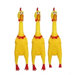 Juguetes para perros Chews 17x4cm Juguetes para ni￱os Diversi￳n grita el pollo de goma de pollo Pet Squeaky Squeaky Toy Drop entrega 2022 Jard￭n dom￩stico Dhcyw