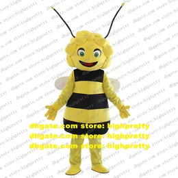 Maya Bee Gülümseme Bee Maskot Kostümü Yetişkin Karikatür Karakter Kıyafet Takım Satış Performans Takdir Ziyafet CX2052