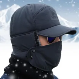 Baretten Winter Winddicht Thermische Bomber Hoeden Warm Nepbont Oudoor Hoed Mannen Vrouwen Oorklep Cap Trooper Trapper Ski