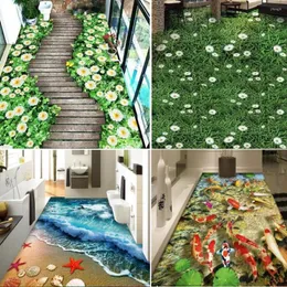 카펫 창조적 인 3D 프린트 정원 꽃 복도 및 침실 거실을위한 양탄자 커피 테이블 카펫 부엌 욕실 바닥 매트
