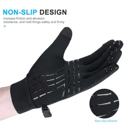 Guanti da sci da uomo Donna Inverno Ciclismo Full Finger Sport da bicicletta all'aperto Touch screen caldo Bici da moto antivento L221017