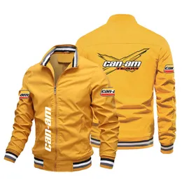 Men's Jackets New CAN-AM Print Zip Shirt Baseball Windproof Waterproof Clothing 4S Shop Motorcycle Wind T221017