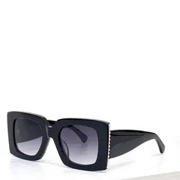 Neue Modedesign-Sonnenbrille 5480 mit quadratischem Rahmen, Bügel verziert mit Perlen, schlichter und beliebter Stil, vielseitige Outdoor-UV400-Schutzbrille