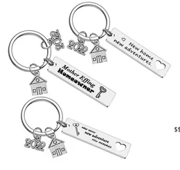Nya hem￤venturer Housewarming Key Chain Pendant Family Love Keychains Creative House Bagage Decoration Key Ring JNB16542