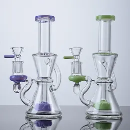 Heady Glass Bong Showerhead Perc Hookahs Recycler Klein Percolator Water Pipes Oil Dab Rig