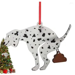 Juldekorationer Trädekorationshund för hemträd hänge trästrekorationer år fest liten present semester