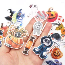 Gift Wrap 33pcs Halloween Sticker Pumpkin Diary Stickers For Notebooks DIY Scrapbooking Material Stationery Office Supplies