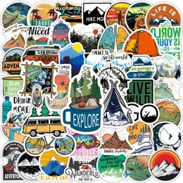 100Pcs Outdoor Hiking Camping Adventure Nature Stickers Pack Car Bike Luggage Sticker Laptop Skateboard Motor Water Bottle Decal C50-322